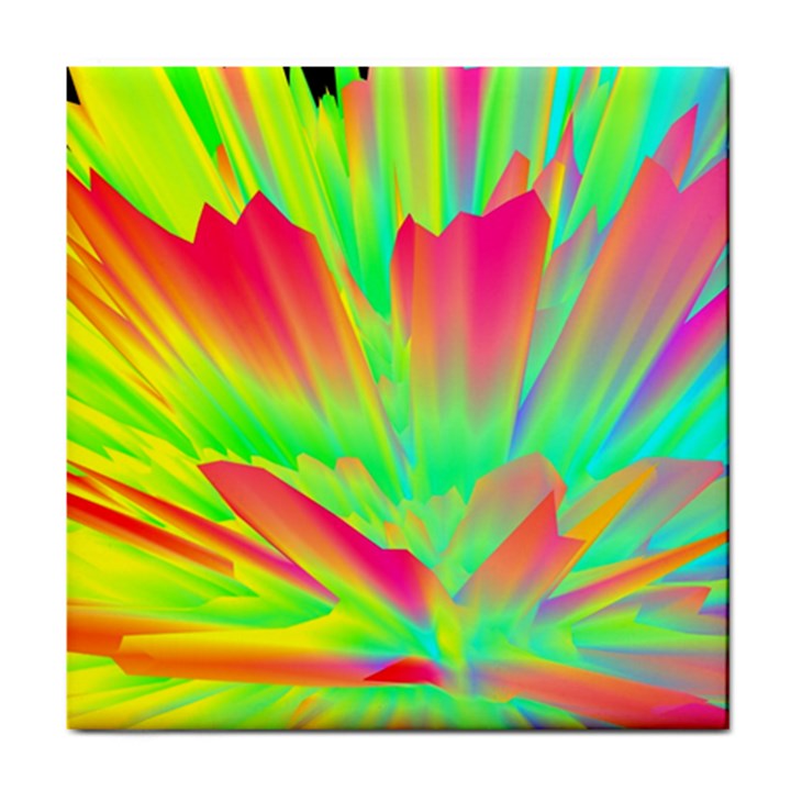 Screen Random Images Shadow Green Yellow Rainbow Light Tile Coasters