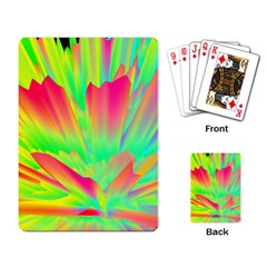 Screen Random Images Shadow Green Yellow Rainbow Light Playing Card by Mariart