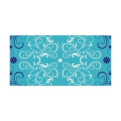 Repeatable Flower Leaf Blue Yoga Headband