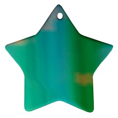 Shadow Faintly Faint Line Green Star Ornament (two Sides)