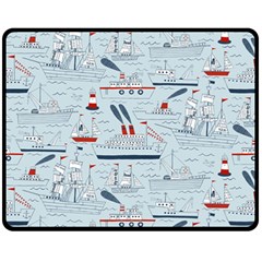 Ships Sails Fleece Blanket (medium)  by Mariart