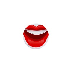 Smile Lips Transparent Red Sexy 1  Mini Buttons