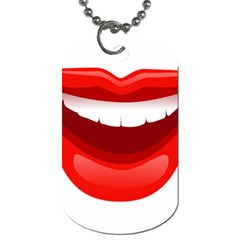 Smile Lips Transparent Red Sexy Dog Tag (one Side) by Mariart