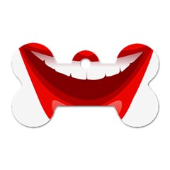 Smile Lips Transparent Red Sexy Dog Tag Bone (two Sides)