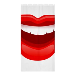 Smile Lips Transparent Red Sexy Shower Curtain 36  X 72  (stall)  by Mariart