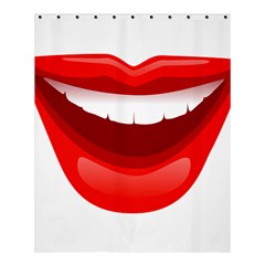 Smile Lips Transparent Red Sexy Shower Curtain 60  X 72  (medium)  by Mariart