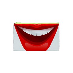 Smile Lips Transparent Red Sexy Cosmetic Bag (xs) by Mariart