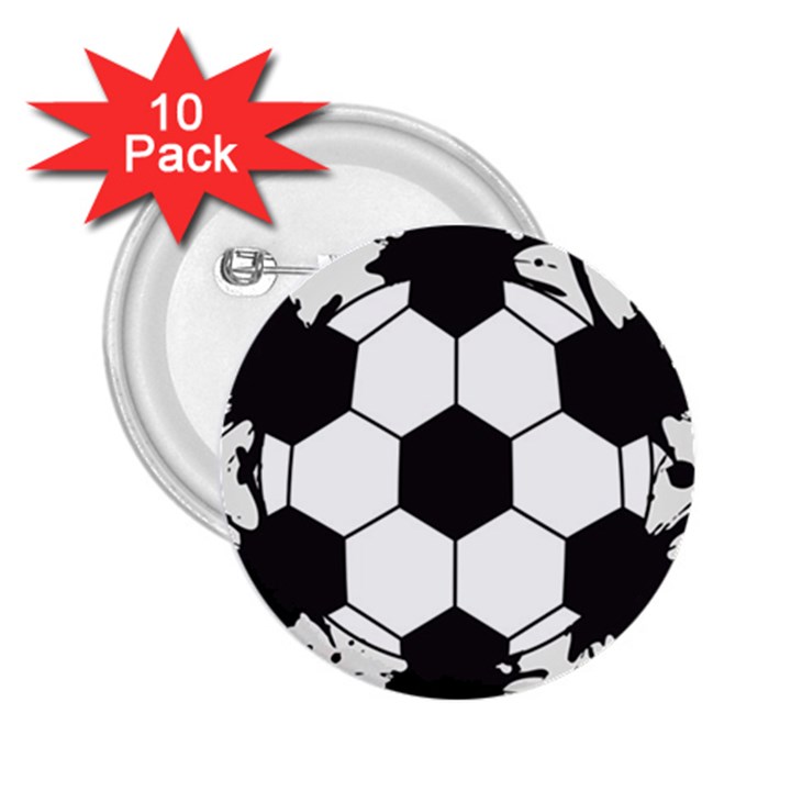 Soccer Camp Splat Ball Sport 2.25  Buttons (10 pack) 