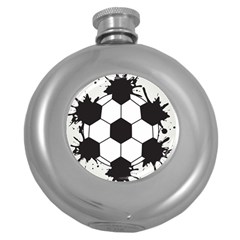 Soccer Camp Splat Ball Sport Round Hip Flask (5 Oz)