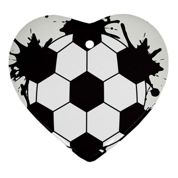 Soccer Camp Splat Ball Sport Heart Ornament (Two Sides)