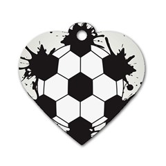 Soccer Camp Splat Ball Sport Dog Tag Heart (two Sides) by Mariart