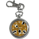 Surface Patterns Spot Polka Dots Black Key Chain Watches Front