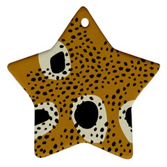 Surface Patterns Spot Polka Dots Black Star Ornament (two Sides) by Mariart