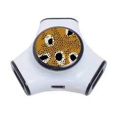 Surface Patterns Spot Polka Dots Black 3-port Usb Hub