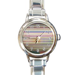 Shadow Faintly Faint Line Included Static Streaks And Blotches Color Round Italian Charm Watch