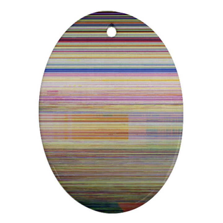 Shadow Faintly Faint Line Included Static Streaks And Blotches Color Ornament (Oval)