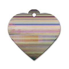 Shadow Faintly Faint Line Included Static Streaks And Blotches Color Dog Tag Heart (two Sides) by Mariart