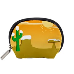 Sunrise Sunset Desert Sun Light Orange Ice Snow Accessory Pouches (small) 