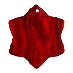 Stone Red Volcano Snowflake Ornament (two Sides) by Mariart