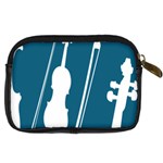 Violin Music Blue Digital Camera Cases Back