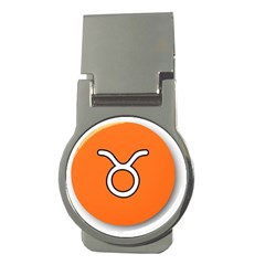 Taurus Symbol Sign Orange Money Clips (round) 