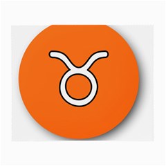 Taurus Symbol Sign Orange Small Glasses Cloth