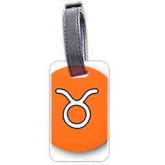 Taurus Symbol Sign Orange Luggage Tags (two Sides) by Mariart