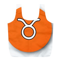 Taurus Symbol Sign Orange Full Print Recycle Bags (l)  by Mariart