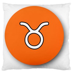 Taurus Symbol Sign Orange Large Flano Cushion Case (one Side) by Mariart