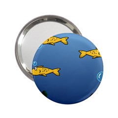 Water Bubbles Fish Seaworld Blue 2.25  Handbag Mirrors