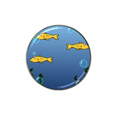 Water Bubbles Fish Seaworld Blue Hat Clip Ball Marker (4 Pack) by Mariart