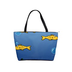 Water Bubbles Fish Seaworld Blue Shoulder Handbags