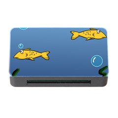 Water Bubbles Fish Seaworld Blue Memory Card Reader with CF