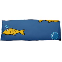 Water Bubbles Fish Seaworld Blue Body Pillow Case (Dakimakura)