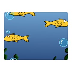 Water Bubbles Fish Seaworld Blue Double Sided Flano Blanket (Mini) 