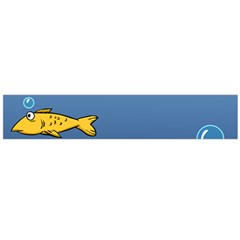 Water Bubbles Fish Seaworld Blue Flano Scarf (Large)