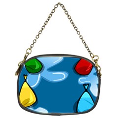 Water Balloon Blue Red Green Yellow Spot Chain Purses (Two Sides) 