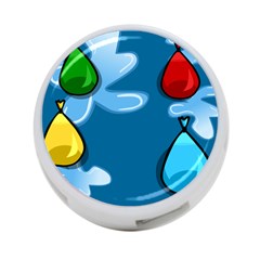 Water Balloon Blue Red Green Yellow Spot 4-port Usb Hub (one Side) by Mariart