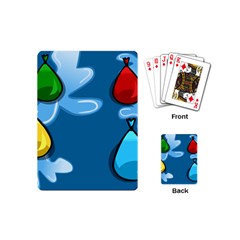 Water Balloon Blue Red Green Yellow Spot Playing Cards (Mini) 