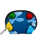 Water Balloon Blue Red Green Yellow Spot Accessory Pouches (Small)  Front