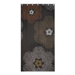 Walls Medallion Floral Grey Polka Shower Curtain 36  X 72  (stall)  by Mariart