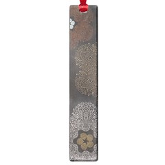 Walls Medallion Floral Grey Polka Large Book Marks by Mariart