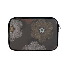 Walls Medallion Floral Grey Polka Apple Ipad Mini Zipper Cases by Mariart