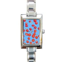 Tomatoes Fruite Slice Red Rectangle Italian Charm Watch