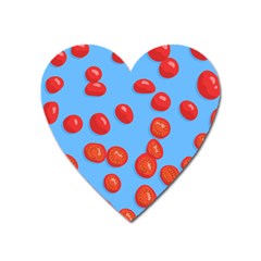 Tomatoes Fruite Slice Red Heart Magnet