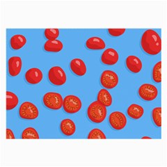 Tomatoes Fruite Slice Red Large Glasses Cloth (2-side) by Mariart