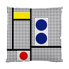 Watermark Circle Polka Dots Black Red Yellow Plaid Standard Cushion Case (one Side)