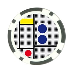 Watermark Circle Polka Dots Black Red Yellow Plaid Poker Chip Card Guard (10 Pack) by Mariart