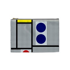 Watermark Circle Polka Dots Black Red Yellow Plaid Cosmetic Bag (medium)  by Mariart