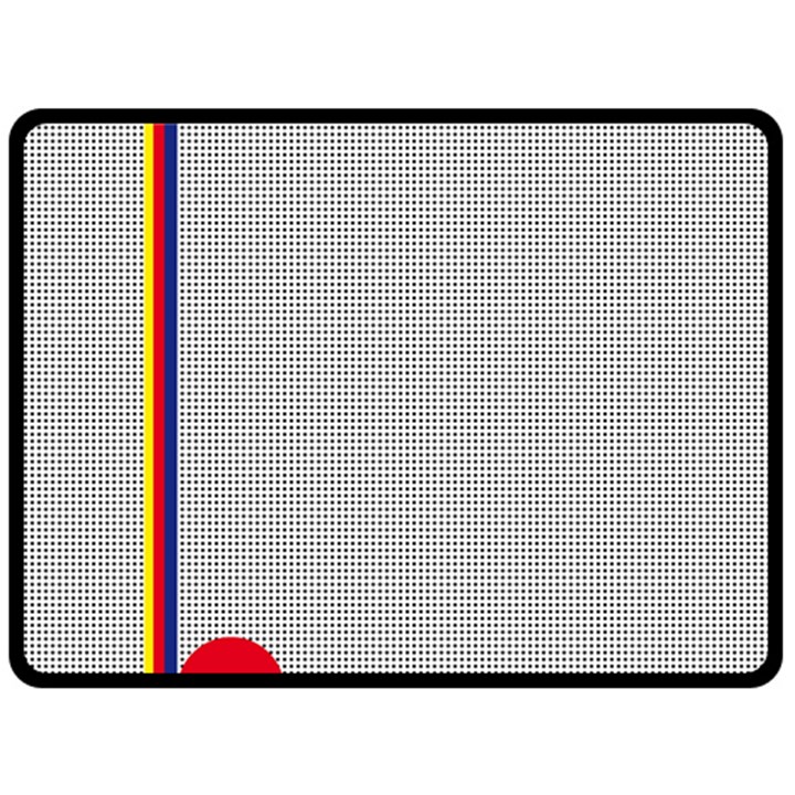Watermark Circle Polka Dots Black Red Fleece Blanket (Large) 
